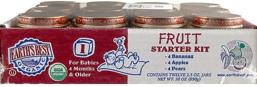 Earth's Best 12-Pack Fruit Starter Baby Food