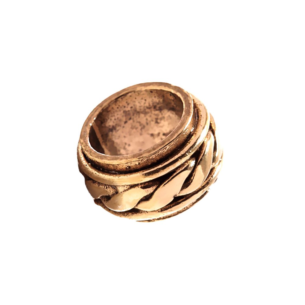 NKlaus Hair Beard Ring KATAR Viking Knot Pattern Antique Bronze 7674