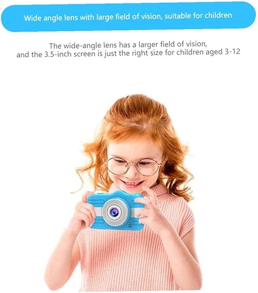 Kids Digital Camera 3 5inch Multi Usage Screen with 32GB SD Card 1080P HD Video Cute Cartoon Camera for Child Gifts Blue