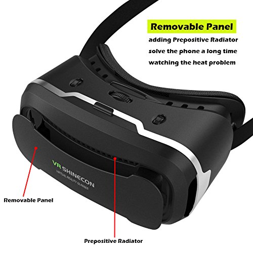 VersionTech 2nd 360° Viewing Immersive Virtual Reality Headset VR Goggle Box 3D Glasses for 3D Movies Video Games, Compatible with iPhone 7 Plus/ 6s Plus Samsung Galaxy Series and Other Smartphone