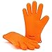 BBQ Grilling Gloves Oven Mitts Gloves for Cooking Baking Barbecue Potholder（Orange）