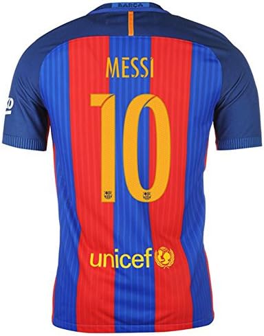 Barcelona No.10 Lionel Messi Men's Home Soccer Jersey 16/17 Size M