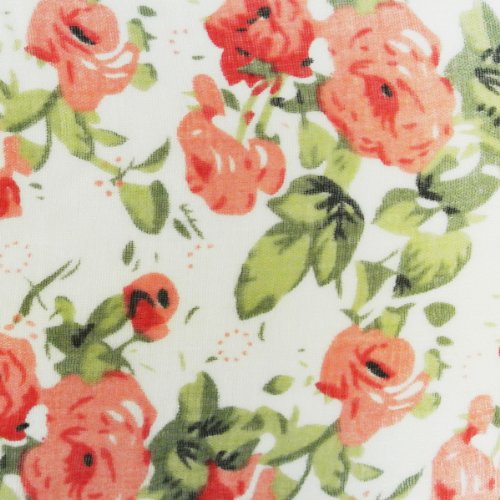 Wrapables Viscose Floral Print Scarf, Persimmon Ivory