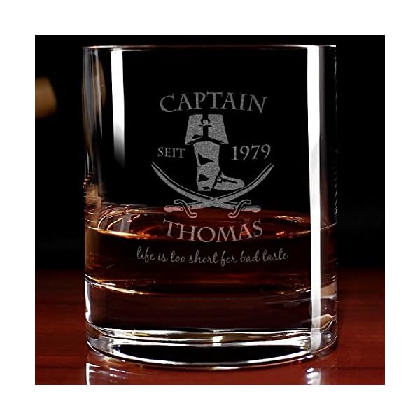 Herz & Heim® Rum Glas - Captain - mit Gratis Gravur des Namens u. Geburtsjahr – Bild 3