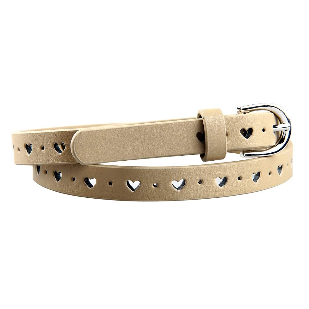 Kids Girls PU Faux Leather Waistband 4 Colors Pin Buckle Belt