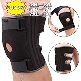 3XL 4XL Knee Brace For Plus Size, Wrap Around To Fit Large Legs, Adjustable Stabilizer Provide Strong Support for Pain Relief, ACL, MCL, Meniscus Tear, Arthritis, Jogging and Athletes by JointBrace