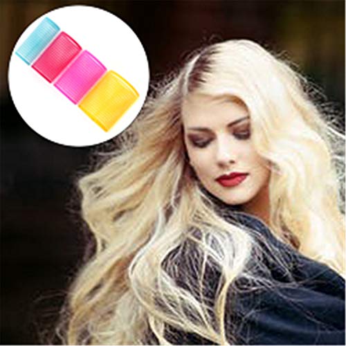 LOCOLO Self Grip Hair Rollers Set - 48 Hair Rollers and 12 Duckbill Clips, Hairdressing Curlers Tools for Women, Men, Kids(24mm, 32mm, 36mm, 46mm)