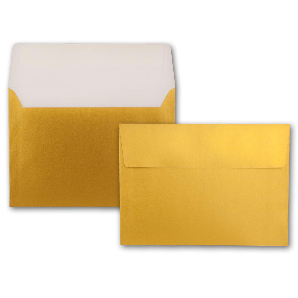 B6 Neuser Colorful Envelopes 162 x 114 mm Sticker Gesamtparent 25 Umschläge Metallic Gold