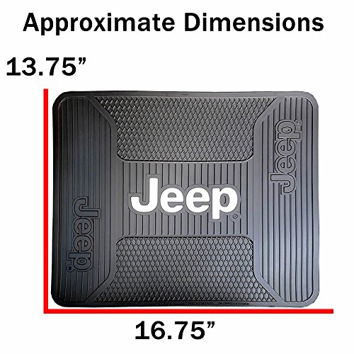 U.A.A. INC. 4PC Plasticolor Black Jeep Elite Heavy Duty Rubber Front Rear Floor Mats