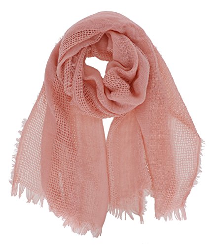 Cozzy Land Solid Oblong Lightweight Scarf (Pink)