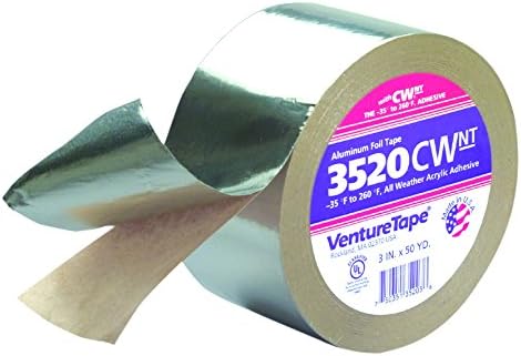 Venture Tape3M Aluminum Foil Tape 3520CW Natural Aluminum, 72 mm x 45.7 m 2.0 mil (Pack of 16)