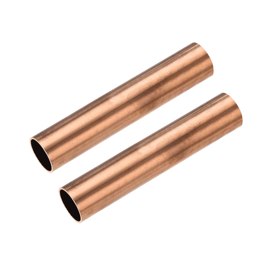 uxcell Copper Round Tube, 20mm OD 1mm Wall Thickness 100mm Length Straight Pipe Tubing 2 Pcs