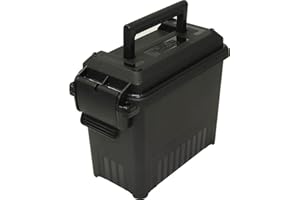 MTM AC15-40 Ammo Can Mini for Bulk Ammo, Water-Resistant Seal, Double Padlock Tabs, 12-Pound Capacity, USA Made, Black