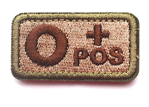 WZT A/b/o/ab+ Blood Type Patch Morale Velcro Patch Medical Treatment Military Badges Tactical Patches for Cap Jacket (O)