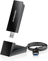 NETGEAR Nighthawk WiFi 6E AXE3000 USB 3.0 Adapter (A8000) - Tri-band 3Gbps PC