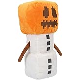 Mycraft Plushies Pixel-Style Game Basic Plush Mineworld Character Soft Toy, Video Game-Inspired Collectible Plushies (Snow Golem)