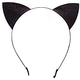 RFTWXHPN Black Cat Ears Headbands Halloween Cat Ear Headband for Women Costumes Cosplay Hair Accessories for Women Black Cat Ears Head Bands Halloween Ears Hair Bands