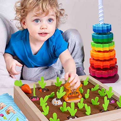 CAPT.GOOSE Vegetable Memory Game Fun and Interactive Kids Wooden Toys