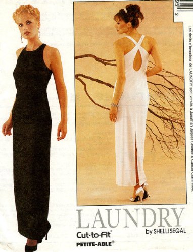 McCall's 9129 Misses Cross-back Evening Dress Evening Elegance Pattern Size 12-14-16 Laundry By Shelli Segal - Thumbnail 2