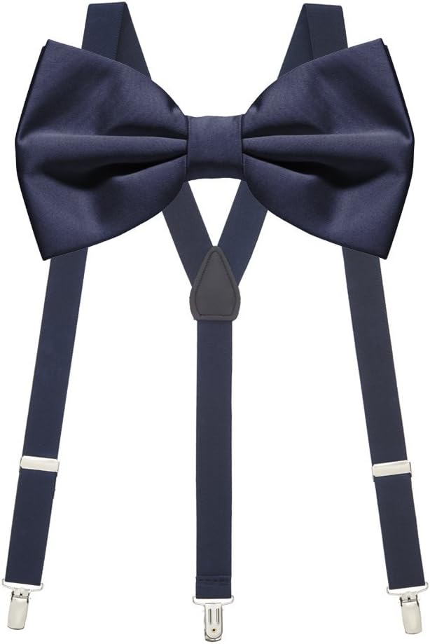 BargainexMatching Navy Braces Suspenders and Bow Tie Kids Children Boys