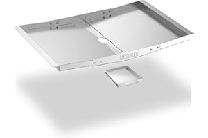 Bilibompa Grill Grease Tray with Drip Pan for Outdoor BBQ - Adjustable Stainless Steel Grill Replacement Parts for Dyna Glo, Nexgrill, Kenmore, Expert, BHG, Uniflame, Backyard, and More (24" - 30")