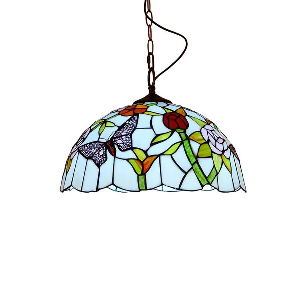 12 Inch Tiffany Style Chandelier Vintage Stained Glass Flush