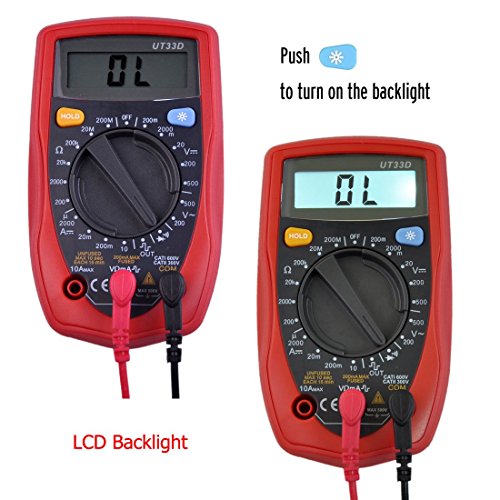 Ulincos Digital Multimeter UT33D Amp/Ohm / Volt Meter Multi Tester - Thumbnail 4