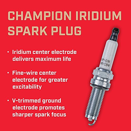 Champion RER8ZWYCB4 (9407) Iridium Replacement Spark Plug, (Pack of 1