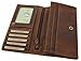 Genuine Leather Wallets for Women Handmade Large Capacity Long ID Card Holder Organizer Ladies Clutch Wallet brown Tokyo  