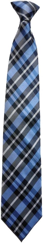 CovonaMen's Blue, Black and Grey Checkered Tie (Clip-on)