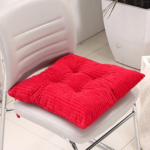 [HISY UPDATE]Chair Pad And Cushion ,Fashion Indoor Home Kitchen Office Chair Pads Seat Pads Cushion Chair Pad Dining Chair Red 2 Packs 17”x17”x2”/piece