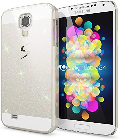 NALIA Hard Case compatible with Samsung Galaxy S4, Sparkly Mobile Phone Back-Cover Ultra-Thin Skin Protector, Sparkle Glitter Shock-Proof Bumper Flexible Slim-Fit Protective Bling Backcase - White