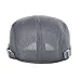 VOBOOM Men Breathable mesh Summer hat Newsboy Beret Ivy Cap Cabbie Flat Cap (Dark Grey)
