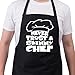 Bang Tidy Clothing Funny BBQ Apron Novelty Aprons Cooking Gifts for Men 100% Cotton 2 Pockets - Never Trust A Skinny Chef
