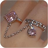 yuruyi Adjustable Stacking Rings Set for Women, Vintage Feather Knot Design with Cubic Zirconia Open Cuff Heart Knuckle Statement Eternity Band Rings for Women