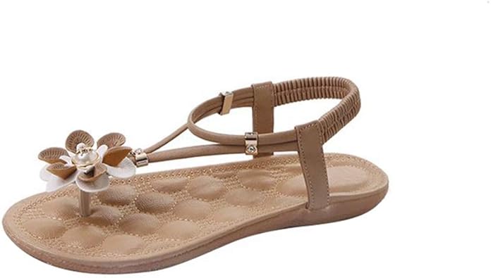 pearl t strap sandals