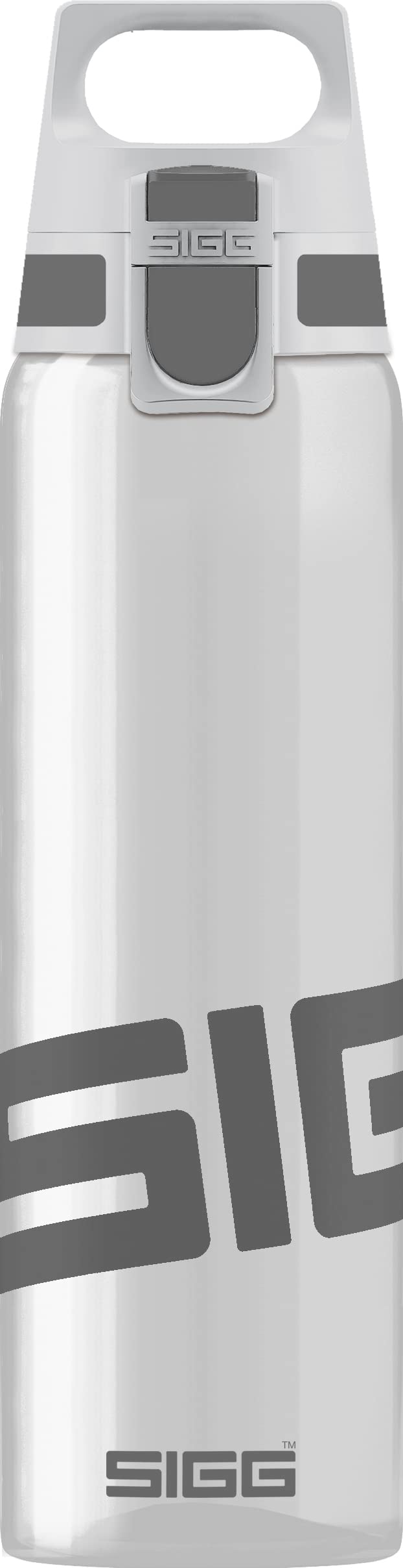 Sigg - Tritan Water Bottle - Total Clear ONE Anthracite - Suitable For Carbonated Beverages - Dishwasher Safe - Leakproof - Lightweight - Scratch Resistant - BPA Free - Grey - 0.75L