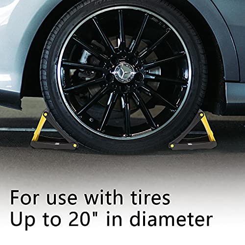 Homeon Wheels Folding Wheel Chocks Tire Chocks 2 Pack Car Stopper AntiSlip Block Wheel Block