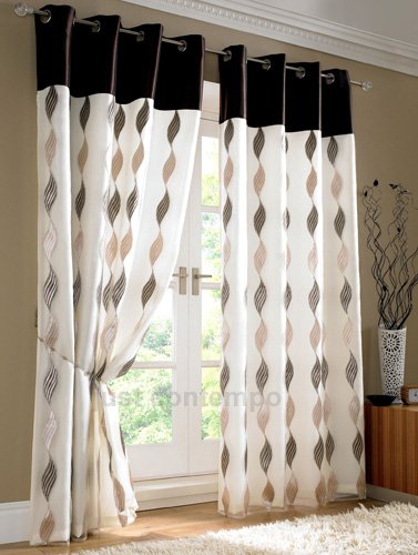 Just Contempo Modern Eyelet Fully Lined Voile Panels Luxury Ring