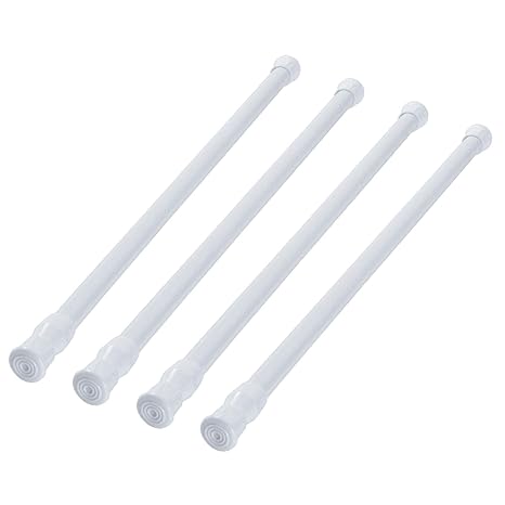 Gydandir 4 Pack Tension Rod Cupboard Bars Curtain Rod Adjustable
