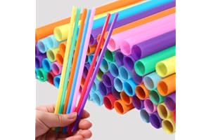 100PCS Disposable Colorful Flexible Plastic Drinking Straws Milk Tea Bar Party Wedding Kitchen Juice Straw Home Accessories, 