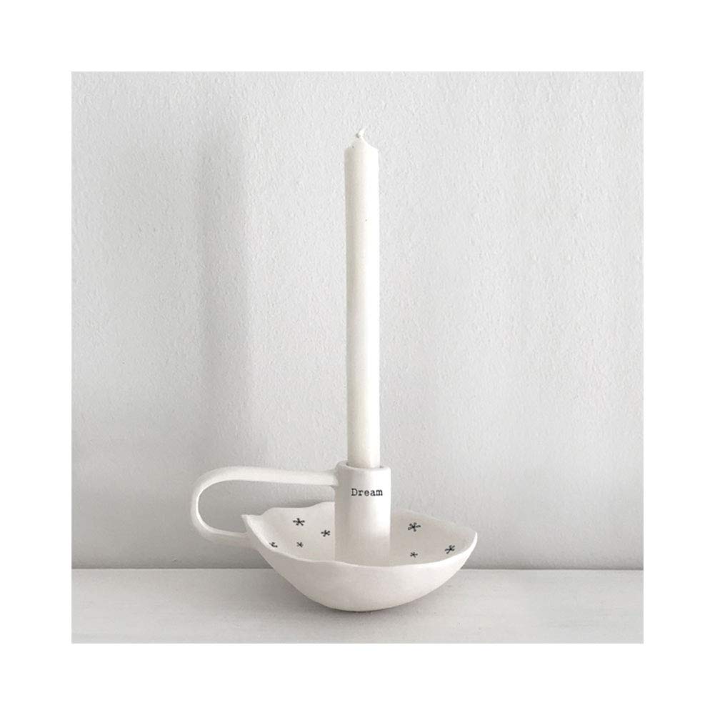 East of India Porcelain Candle Holdedream