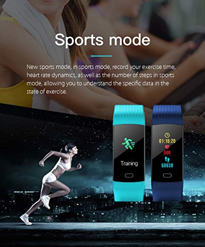 Anshinto Fitness Tracker, Activity Tracker Watch with Heart Rate Monitor, Smart Fitness with Calorie Counter Pedometer Watch for Android and iOS (Red)