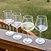 Lily's Home Chef Collection Unbreakable Chardonnay White Wine Glasses, Made of Shatterproof Tritan Plastic, Ideal for Indoor and Outdoor Use, Reusable (15 oz. Each, Set of 4)