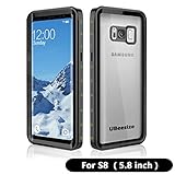 Samsung Galaxy S8 Waterproof Case, UBeesize Transparent-back ShockProof Protective Case with Dirtproof Snowproof Full Body Cover for Galaxy S8 (5.8 inches)