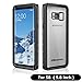Samsung Galaxy S8 Waterproof Case, UBeesize Transparent-back ShockProof Protective Case with Dirtproof Snowproof Full Body Cover for Galaxy S8 (5.8 inches)