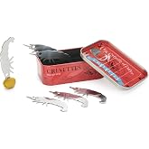 Balvi Snack fork Conserverie Crevettes Retro shrimp canning design Tin/stainless steel