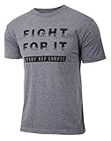 Jumpbox Fitness Fight For It - Every Rep Counts - Men's Weightlifting Gray Triblend Workout Gym T-shirt