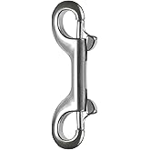 Double Ended Bolt Snap Hooks - Double End Scuba Diving Clips - 3.5 Inch 316 Marine Grade Metal Clips for Diving, Dog Leash, Horse Tack, Feed Buckets（1PC,90MM