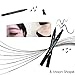 Indexu Double-headed Black Eyeliner Pencil Pen Liquid Eye Liner Eyebrow Stamp Pen B-Moon Shape
